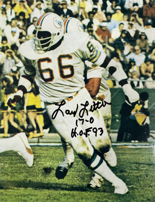 Larry Little Autographed 8x10 Football Photo