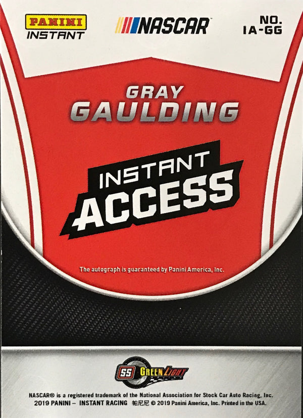 Gray Gaulding Autographed 2019 Panini Instant Access Card