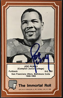 Joe Perry Autographed 1974 Fleer Immortal Roll Football Card #39