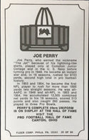 Joe Perry Autographed 1974 Fleer Immortal Roll Football Card #39