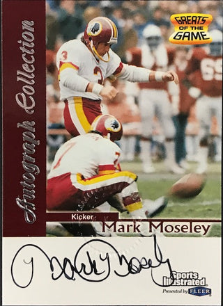 Mark Mosley Autographed 1999 Fleer Card