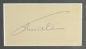 Thomas Edison Autographed Framed Cut w/ Unsigned Photo (JSA)