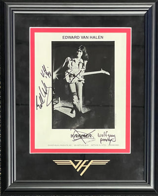 Eddie Van Halen Autographed Framed 8x10 Photo (JSA)