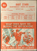 Bart Starr 1963 Topps Card No 86