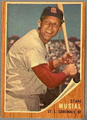 Stan Musial 1962 Topps Baseball Card #50