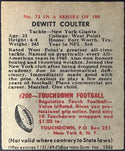 Dewitt Coulter 1948 Bowman Football Card No 73
