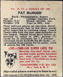 Pat McHugh 1948 Bowman Football Card No 25