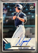 Luis Urias 2019 Signed Panini Optic Rated Rookie Card