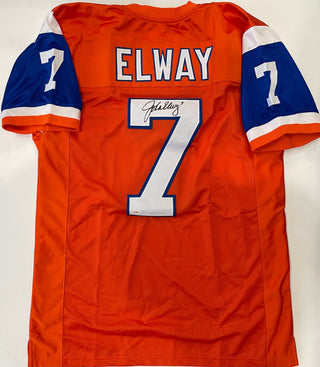 John Elway Autographed Denver Broncos Orange Jersey (JSA)