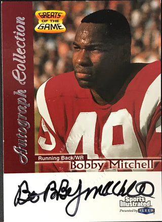 Bobby Mitchell Autographed 1999 Fleer Greats Of The Game Card