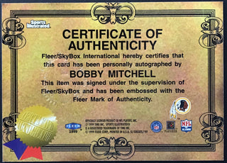 Bobby Mitchell Autographed 1999 Fleer Greats Of The Game Card