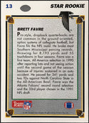 Brett Favre Unsigned 1991 Upper Deck Rookie Card