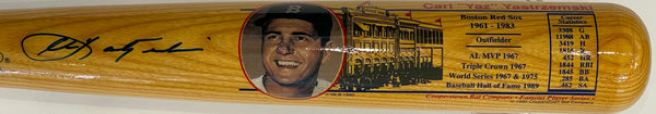 Carl Yastrzemski Autographed Cooperstown Bat MLB Team Series Boston Red Sox (Beckett)
