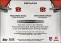 Mohammed Sanu & Dre Kirkpatrick Autographed 2012 Bowman Sterling Card