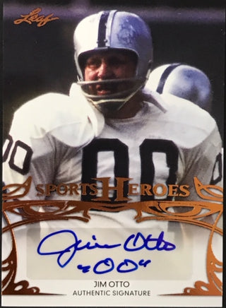 Jim Otto Autographed 2013 Leaf Sports Hero Card