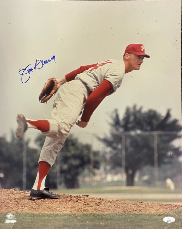 Jim Bunning Autographed 16x20 Baseball Photo (JSA)