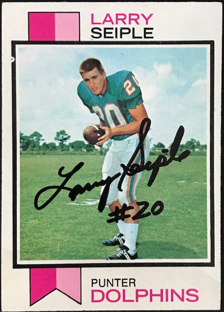 Larry Seiple Autographed 1973 Topps Football Card