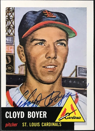 Cloyd Boyer 1991 Autographed (1953) Series Topps Archives Card