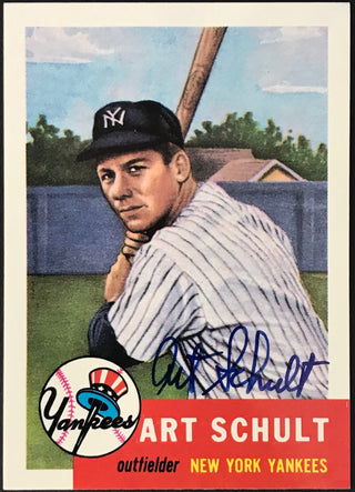 Art Schult 1991 Autographed (1953) Series Topps Archives Card