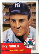 Irv Noren 1991 Autographed (1953) Series Topps Archives Card
