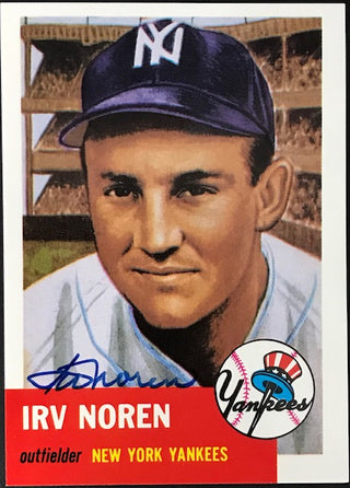 Irv Noren 1991 Autographed (1953) Series Topps Archives Card