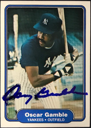 Oscar Gamble Autographed 1982 Fleer Baseball Card