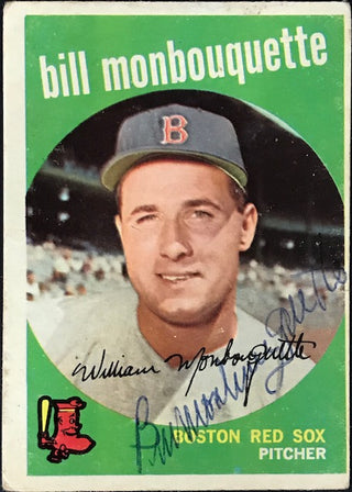 Bill Monbouquette Autographed 1959 Topps Baseball Card