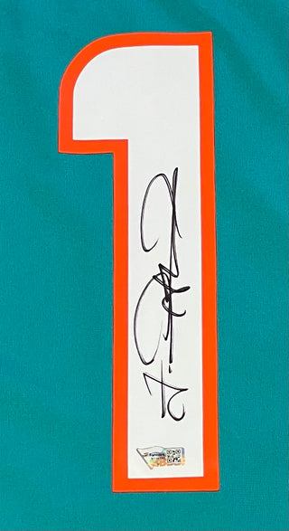 Tua Tagovailoa Autographed Miami Dolphins Aqua Jersey (Fanatics)