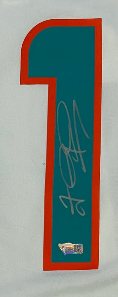 Tua Tagovailoa Signed Custom Teal Football Jersey (JSA) – Golden Autographs