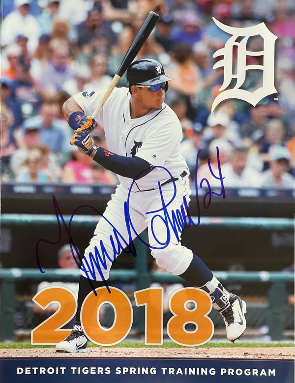 Miguel Cabrera Autographed 8x10 Baseball Program