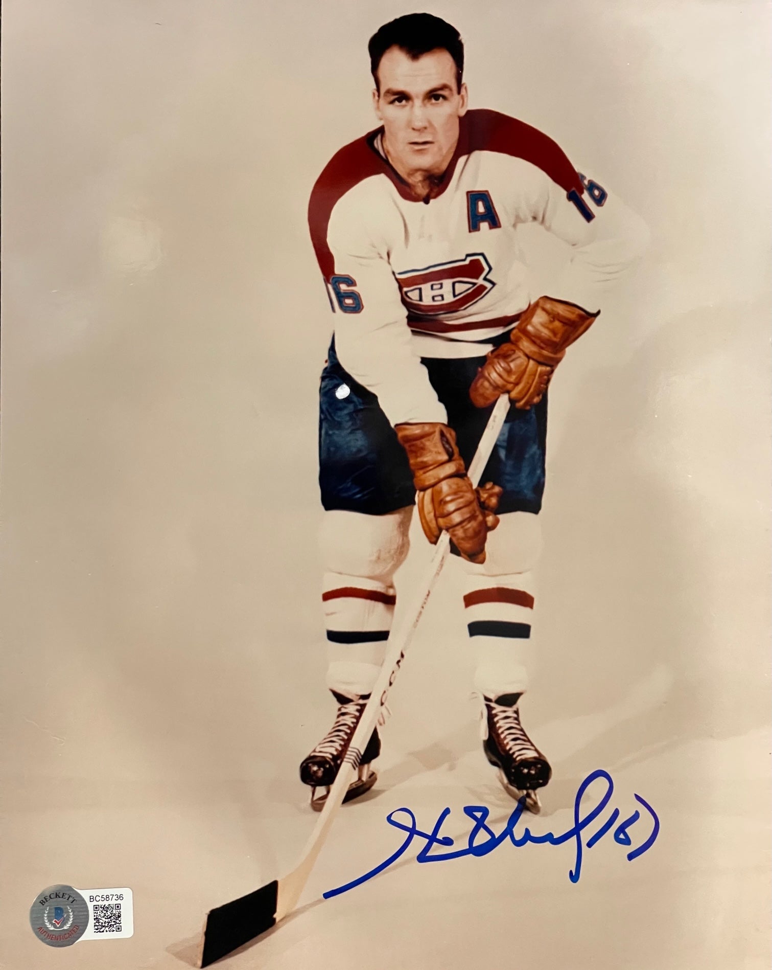Henri Richard Autographed 8x10 Hockey Photo (Beckett) | Hollywood ...