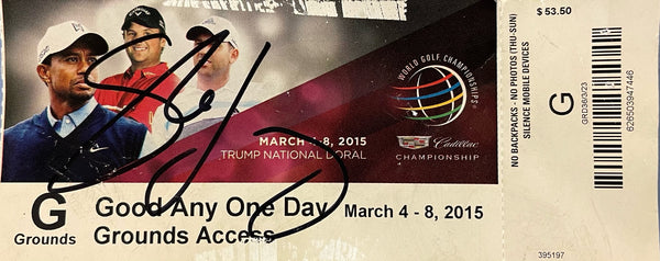 Shane Lowry Autographed 2015 World Golf Championship Ticket