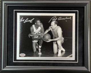 Bill Russell & Red Auerbach Autographed 8x10 Framed Basketball Photo