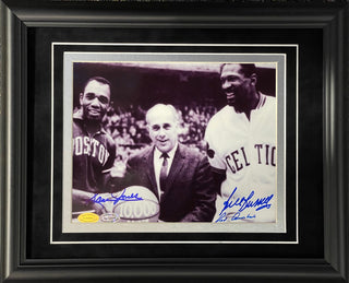 Bill Russell Sam Jones & Red Auerbach Autographed 10000 Points 8x10 Photo Framed