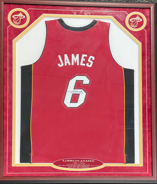 LeBron James Autographed Framed Miami Heat Authentic Jersey