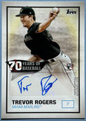 Trevor Rogers Autographed 2021 Topps Rookie Baseball Card