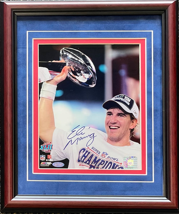 Eli Manning Autographed Framed 8x10 Photo (Steiner)