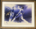 Muhammad Ali & Joe Frazier Autographed Framed 30x40 Photo (JSA)