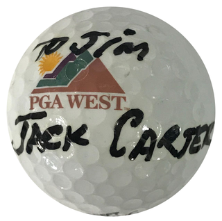 Jack Carter Autographed Precept Dynawing 33 Golf Ball