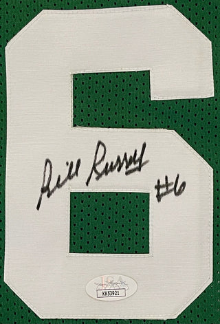 Bill Russell Twice Signed Authentic Mitchell & Ness Boston Celtics