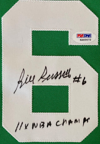 Bill Russell Autographed XL Custom Jersey