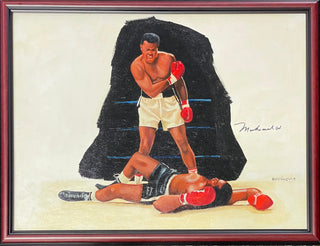 Muhammad Ali Autographed Framed Canvas (JSA)