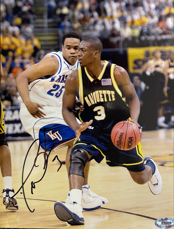Dwyane Wade Autographed Marquette 8x10 Basketball Photo
