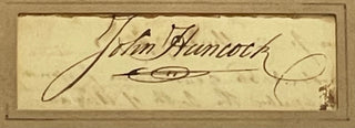 John Hancock Autographed Framed Cut (JSA)