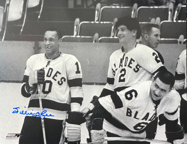 Willie O'Ree Autographed Los Angeles Blades 8x10 Hockey Photo