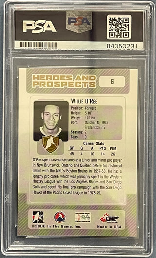 Willie O'Ree HOF 2018 Autographed 2006 In The Game Card (PSA)