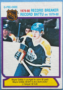 Wayne Gretzky Unsigned 1980-81 O-Pee-Chee Record Breakers Card #3