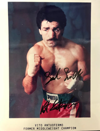Vito Antuofermo Autographed 8x10 Boxing Photo