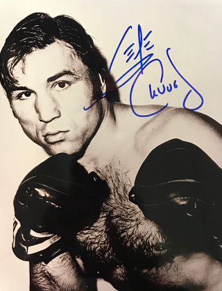 George Chuvalo Autographed 8x10 Black & White Boxing Photo