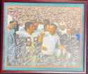 1972 Miami Dolphins Autographed Framed Canvas (JSA)
